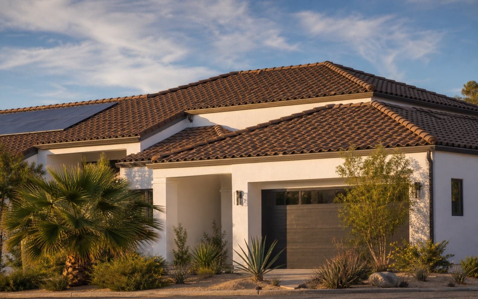 Residential rooflines and exterior roofing details on a house